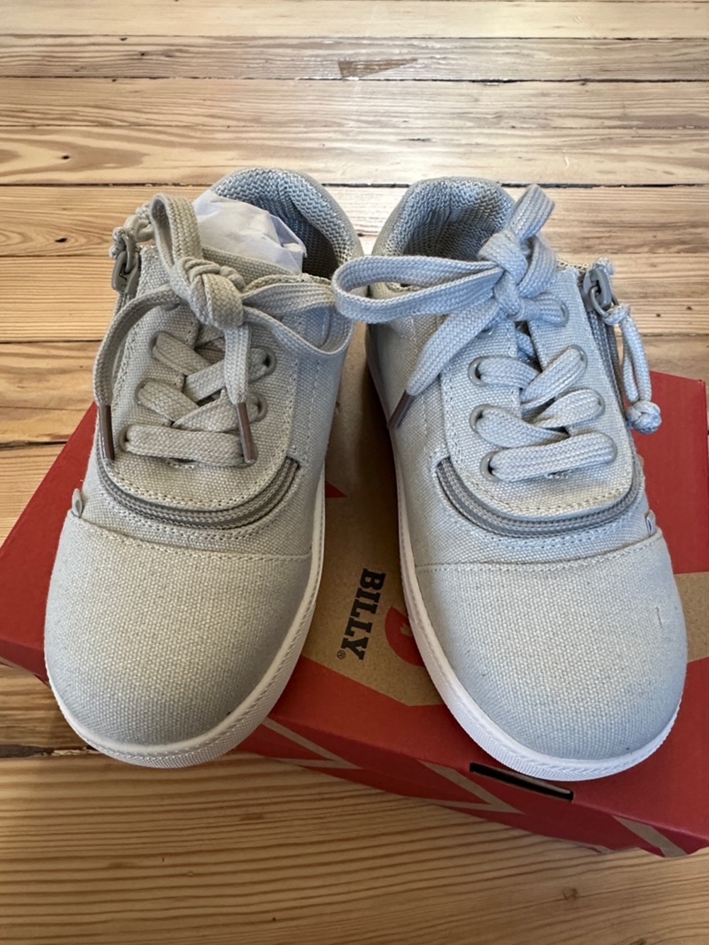 BILLY Footwear Canvas Lace-Up Shoes in Light Gray (Kids 13W)